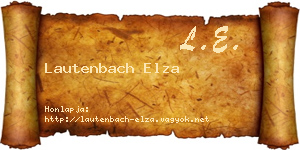 Lautenbach Elza névjegykártya